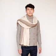Cardigan en yak, pull et étole en cachemire